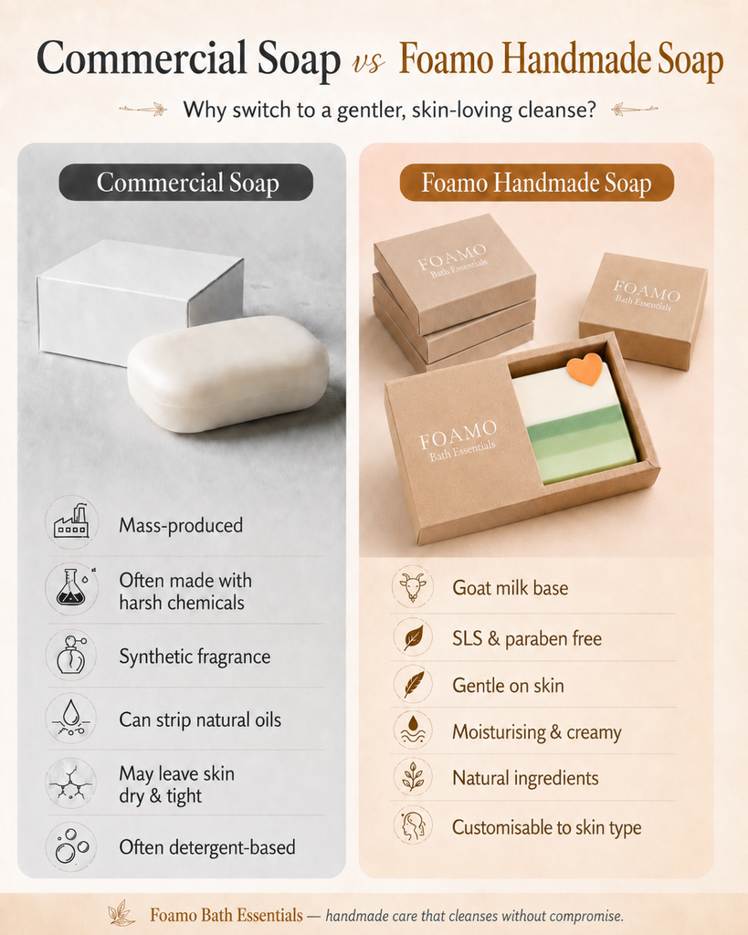 COMMERCIAL SOAPS VS HANDMADE SOAP