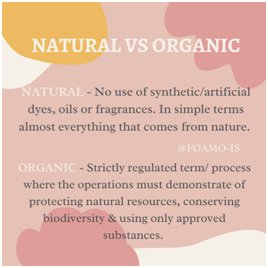 NATURAL VS ORGANIC